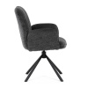 Jídelní židle, černá, hladká látka, DCH-D1330 BK2 - DCH-D1330 BK2