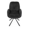 Jídelní židle, černá, hladká látka, DCH-D1330 BK2 - DCH-D1330 BK2