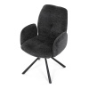 Jídelní židle, černá, hladká látka, DCH-D1330 BK2 - DCH-D1330 BK2
