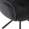 Jídelní židle, černá, hladká látka, DCH-D1330 BK2 - DCH-D1330 BK2