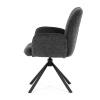 Jídelní židle, černá, hladká látka, DCH-D1330 BK2 - DCH-D1330 BK2