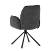 Jídelní židle, černá, hladká látka, DCH-D1330 BK2 - DCH-D1330 BK2