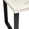 Stůl Metal 90x160, Kovová podnož U, černá