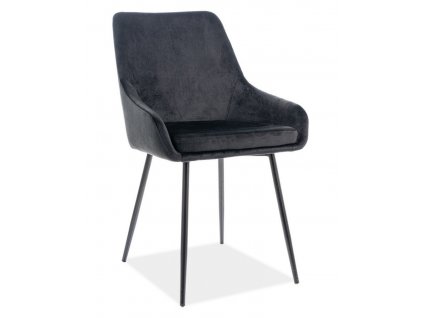 Jídelní čalouněná židle ANNIE velvet černá/černá