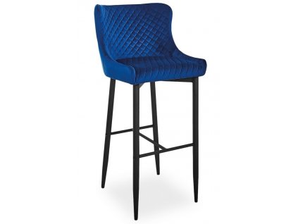 Barová židle TIAN B H-1 VELVET granátová/černá