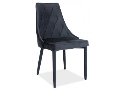 Jídelní čalouněná židle REX velvet černá/černá