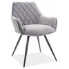 Jídelní čalouněná židle ANEI VELVET šedá/černá
