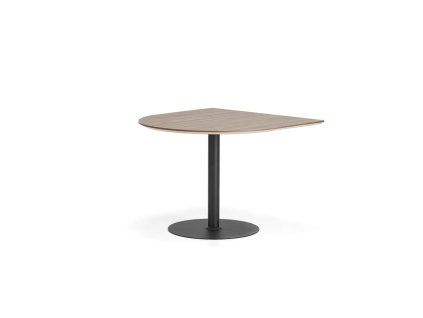 Stůl METRIC, půloblouk, 1000x1000x720 mm, černá/ořech