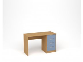 Dětský psací stůl - buk, modrá