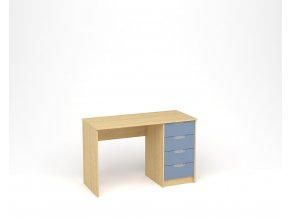 Dětský psací stůl - javor, modrá