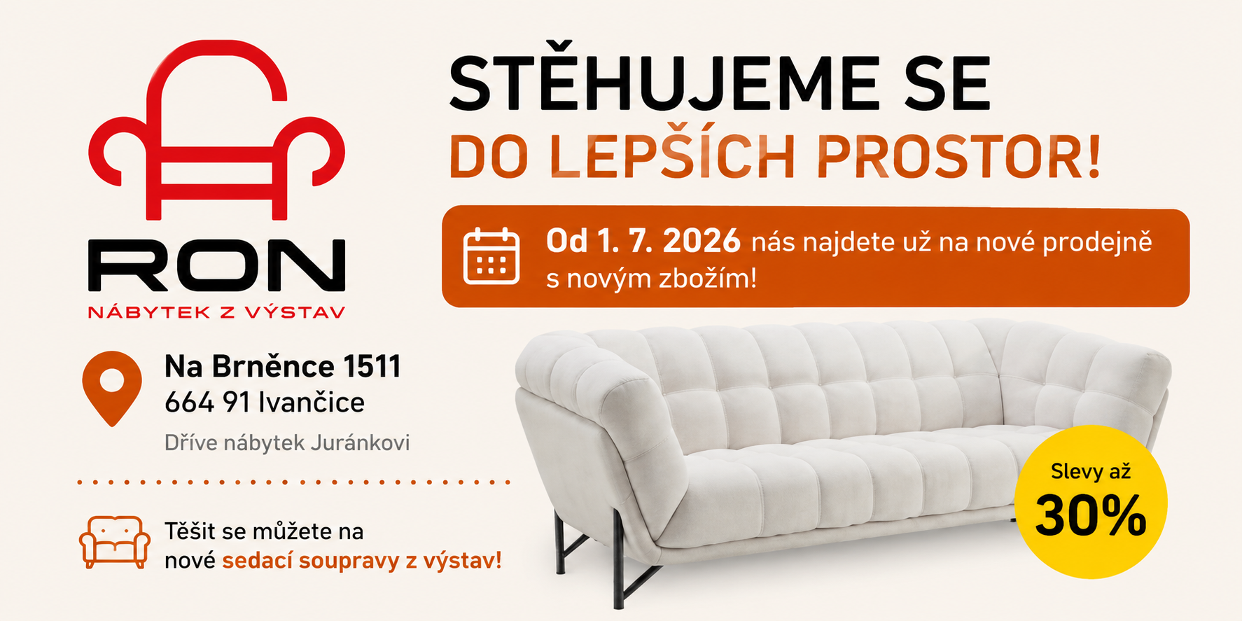 Obchod 2 nábytek z výstav