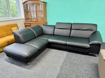 Sedací souprava rohová - rozkládací - eko kůže - NEPOUŽITÁ