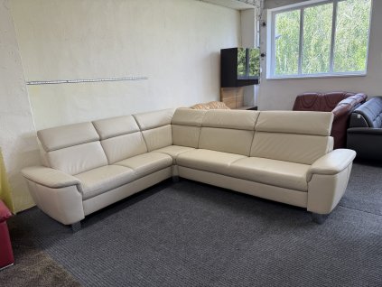 Rohová sedací souprava - kůže – nepoužitá
