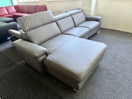 Sedací souprava rohová - el. polohovací - eko kůže - NEPOUŽITÁ