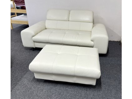 Pohovka + taburet - kůže - NEPOUŽITÁ