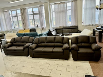 Sedací souprava 3 + 2 + 1 - kůže - NEPOUŽITÁ