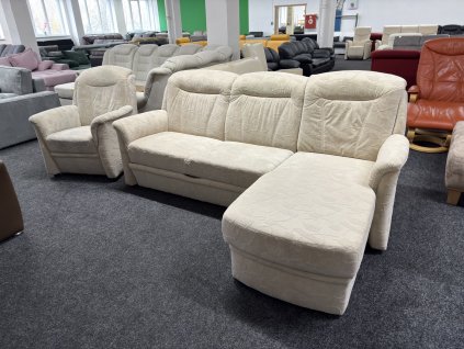 Sedací souprava rohová + křeslo - rozkládací - zánovní