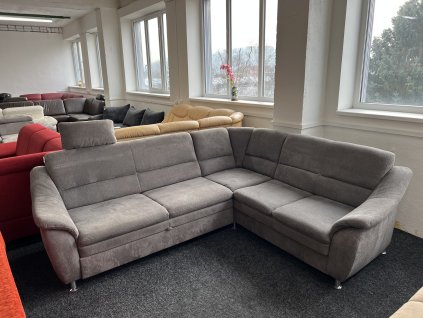 Sedací souprava rohová, látková, rozkládací, zánovní