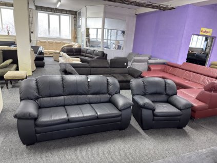 Sedací souprava 3 + 1 - kůže - NEPOUŽITÁ