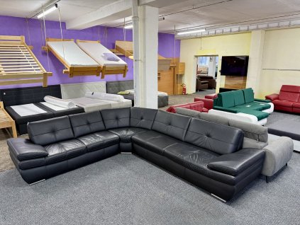 Rohová sedací souprava kožená