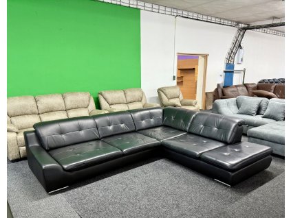 Rohová sedací souprava s polohovacími opěrkami hlavy