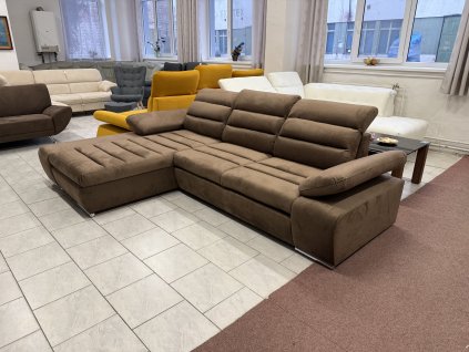 Sedací souprava rohová – rozkládací, s úložným prostorem