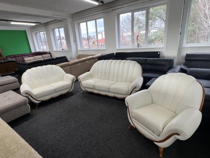 Sedací souprava 3+2+1 - kožená - zánovní