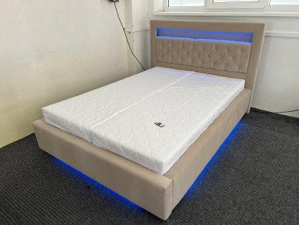 Čalouněná manželská postel 140 x 200 - NEPOUŽITÁ