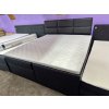 Manželská postel s matrací - eko kůže - NEPOUŽITÁ