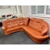 Rohová sedací souprava + křeslo + tab. - kůže – zánovní