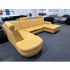 Sedací souprava tvaru U - rozkládací - kůže - zánovní