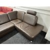 Sedací souprava rohová, kožená, rozkládací,zánovní