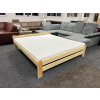 Manželská postel - zvýšená - masiv borovice 180x200