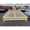 Manželská postel - zvýšená - masiv borovice 180x200