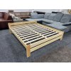 Manželská postel - zvýšená - masiv borovice 180x200