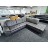 Rohová sedací souprava - kožená – zánovní
