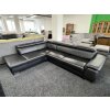 Rohová sedací souprava - kožená – zánovní