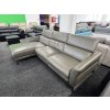 Rohová sedací souprava - el. polohovací - kůže - zánovní