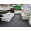 Sedací souprava rohová + pohovka - kožená - zánovní