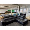 Rohová sedací souprava - rozkládací - kožená – zánovní