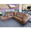 Rohová sedací souprava - kožená – zánovní