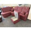 Sedací souprava rohová + taburet - zánovní