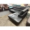 Rohová sedací souprava - kožená – zánovní