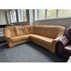 Rohová sedací souprava, kožená – zánovní