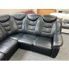 Rohová sedací souprava, kožená – zánovní