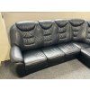 Rohová sedací souprava, kožená – zánovní