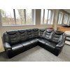 Rohová sedací souprava, kožená – zánovní