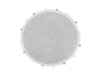 Bio koberec kusový, ručně tkaný Bubbly Light Grey