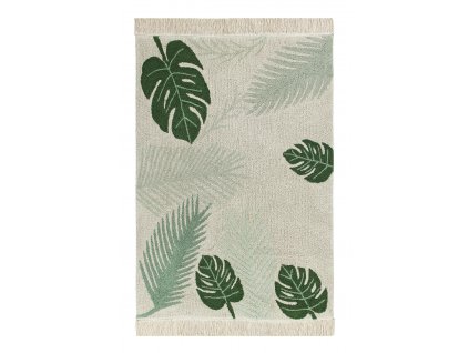 Bio koberec kusový, ručně tkaný Tropical Green