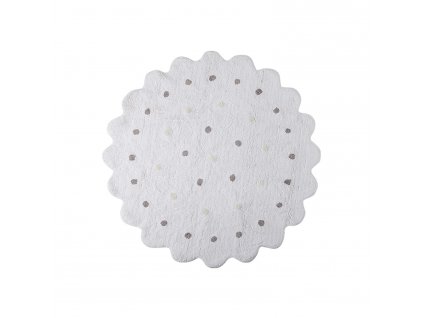 Bio koberec kusový, ručně tkaný Little Biscuit White